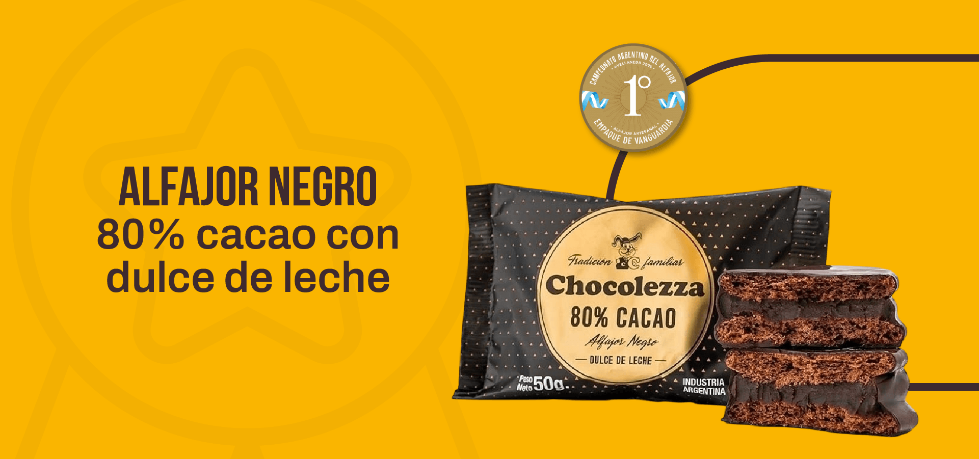 Alfajor Negro 80%